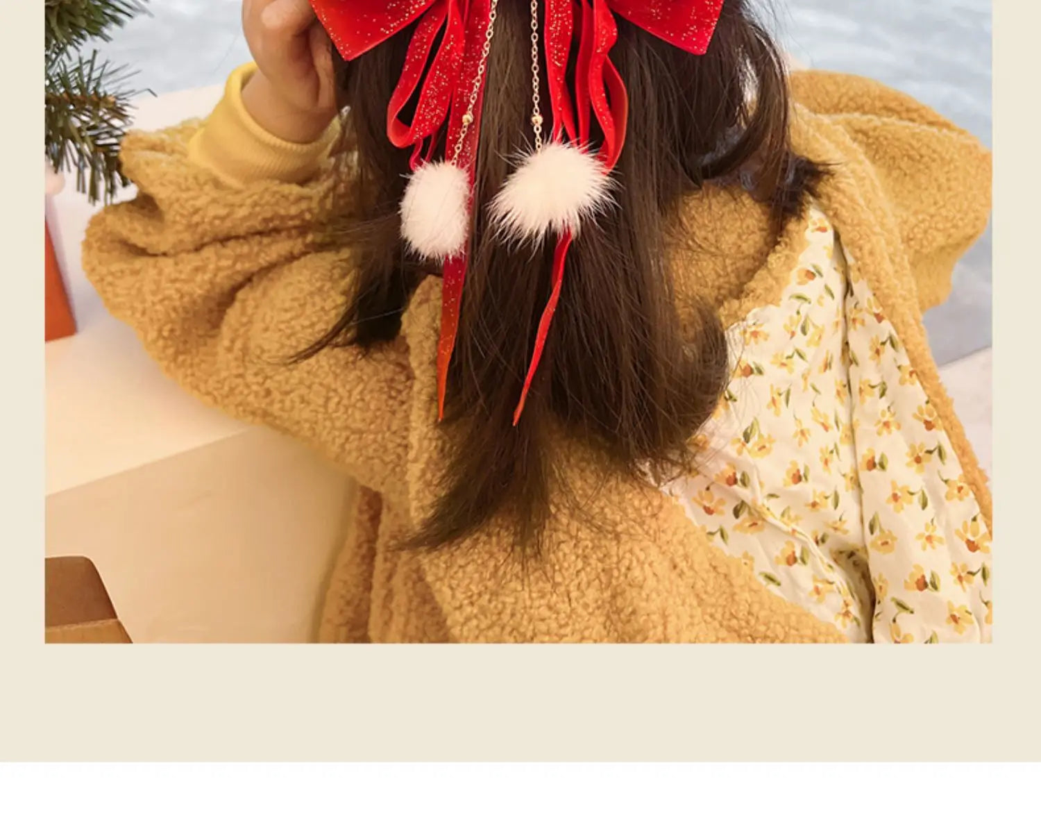 Red Velvet Bows Hair Ribbons Scrunchies for Women Girls Long Elastic Hair Ties Headwears Female Kids Styling Tools 2025 New Year