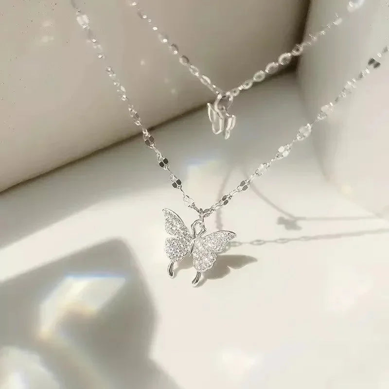New Black Crystal Beaded Double Layer Necklace for Women Personalized Fashionable Daily Accessories Party Jewelry Birthday Gifts