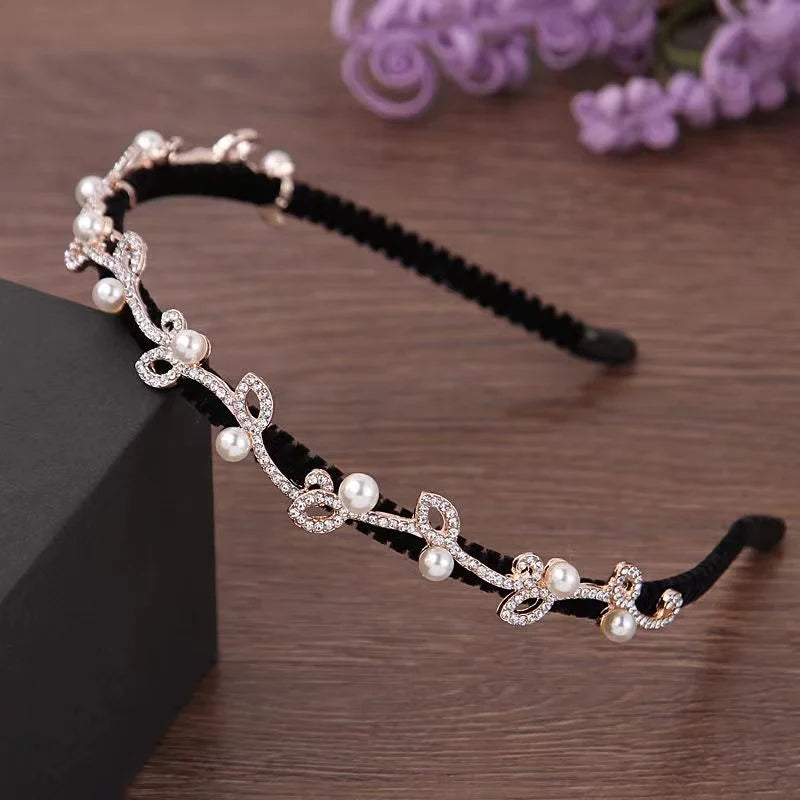 20 Styles Ins New Gem Baroque Headbands For Women Girl Diamond Rhinestone Woman Accessori Geometric Flower Thin Hairbands