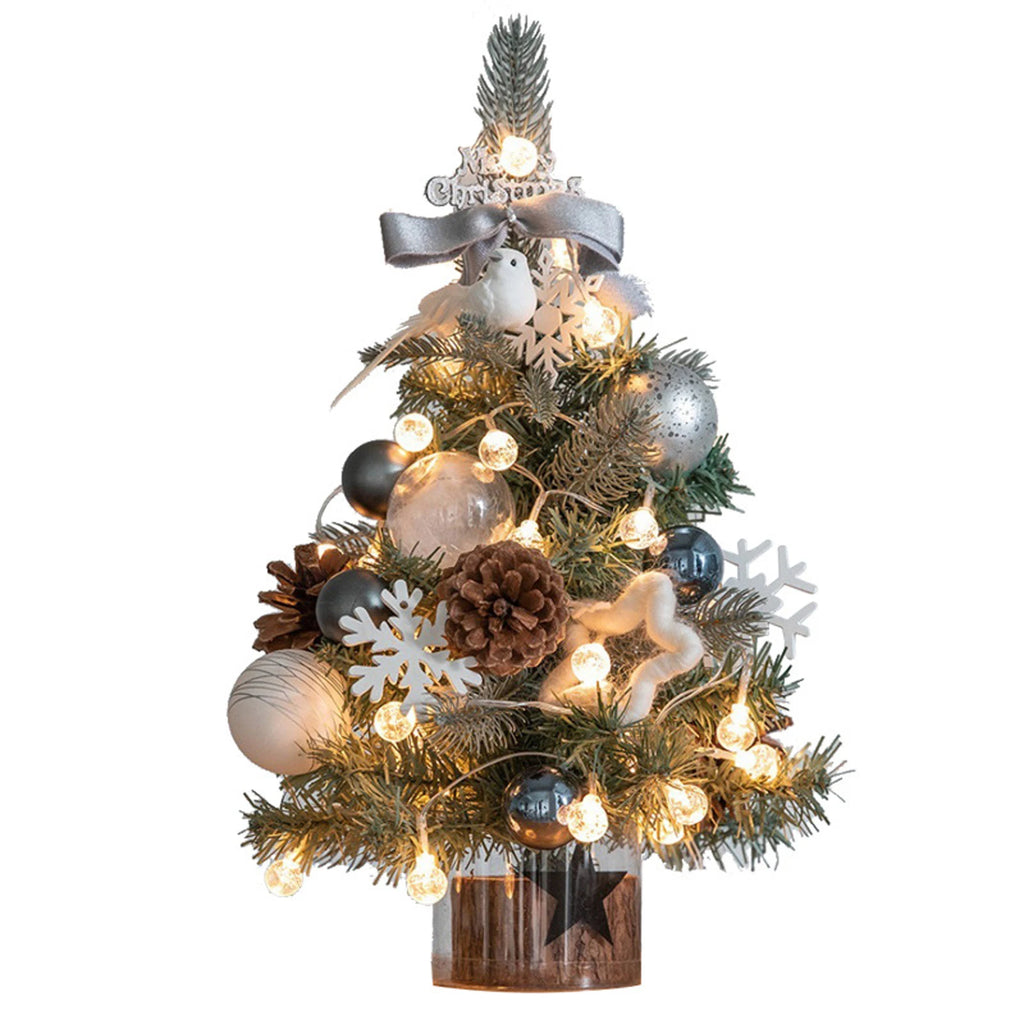Add a festive touch to your home or office with this adorable miniature Christmas tree. Perfect for desks, tables, or as a Christmas gift.