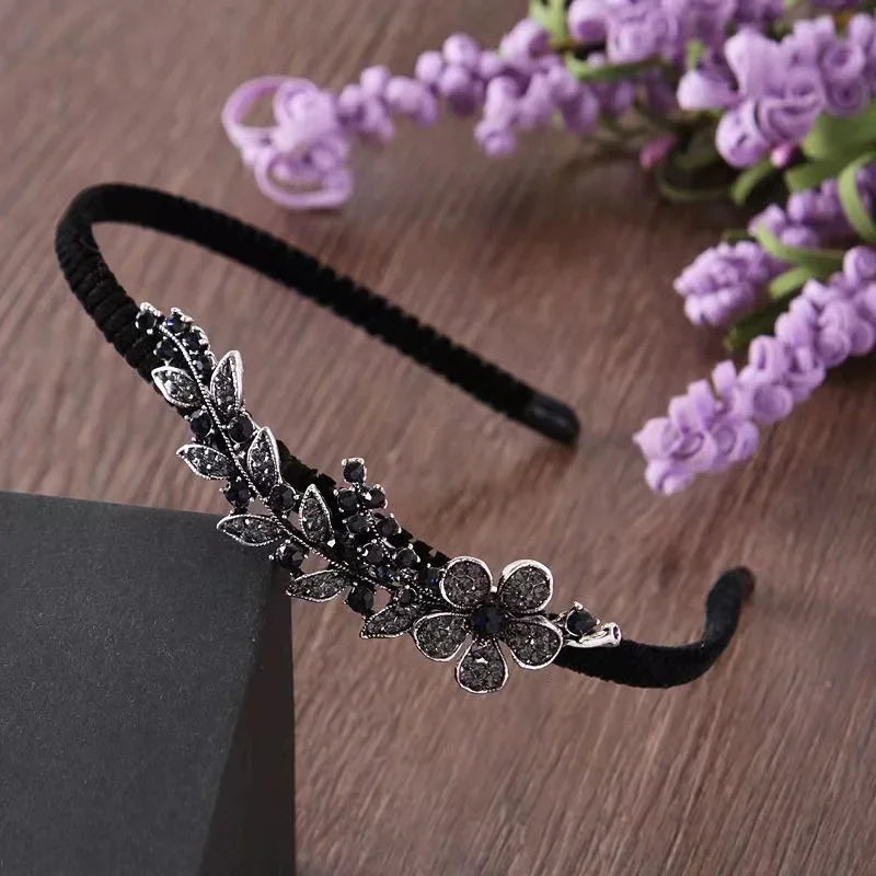 20 Styles Ins New Gem Baroque Headbands For Women Girl Diamond Rhinestone Woman Accessori Geometric Flower Thin Hairbands