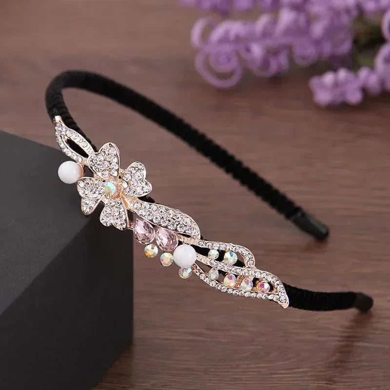 20 Styles Ins New Gem Baroque Headbands For Women Girl Diamond Rhinestone Woman Accessori Geometric Flower Thin Hairbands