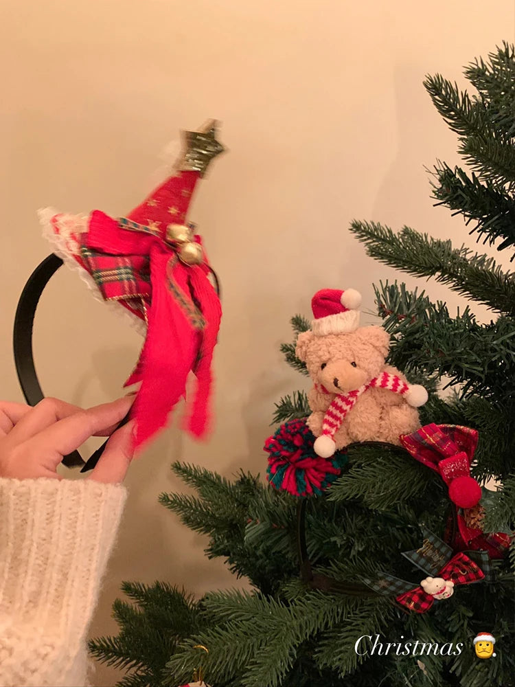 Christmas Bear Headbands Christmas Headbands Hairpin Decorations Gift Hair Accessories Birthday Hats Hairpin Headbands Gift