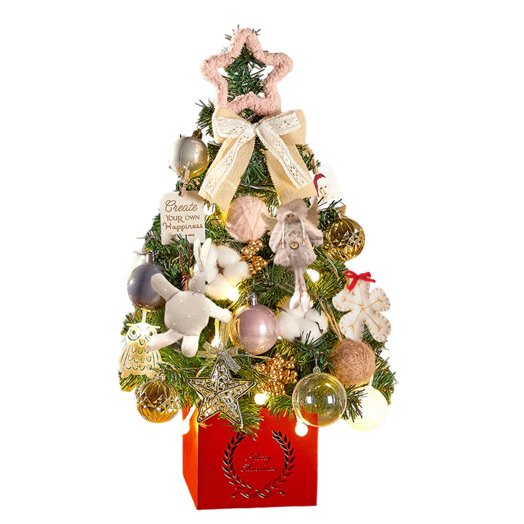 Add a festive touch to your home or office with this adorable miniature Christmas tree. Perfect for desks, tables, or as a Christmas gift.