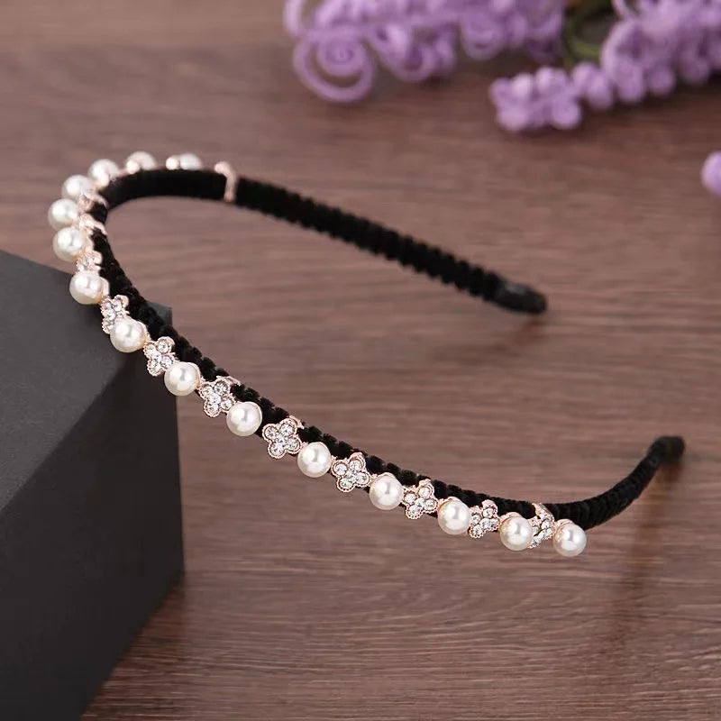 20 Styles Ins New Gem Baroque Headbands For Women Girl Diamond Rhinestone Woman Accessori Geometric Flower Thin Hairbands