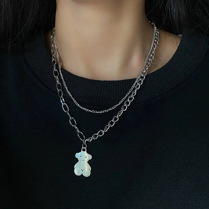 New Black Crystal Beaded Double Layer Necklace for Women Personalized Fashionable Daily Accessories Party Jewelry Birthday Gifts