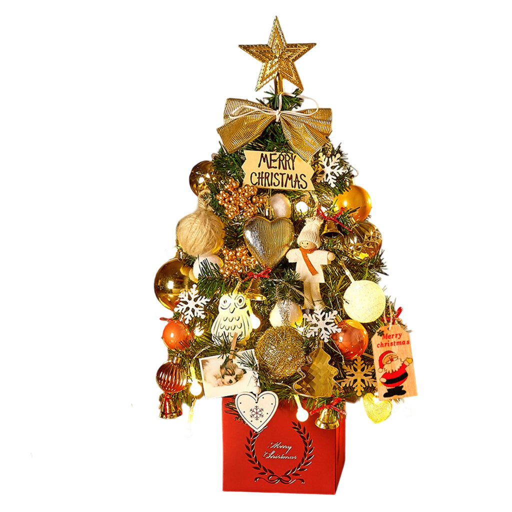 Add a festive touch to your home or office with this adorable miniature Christmas tree. Perfect for desks, tables, or as a Christmas gift.