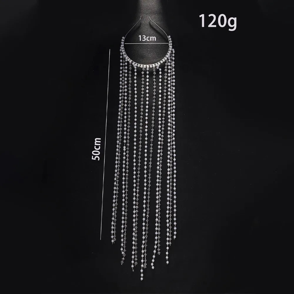 Gold Plated Ladies Luxury Simple Full Simulated Pearl multi-layer alloy headband Bride Wedding hair accessories