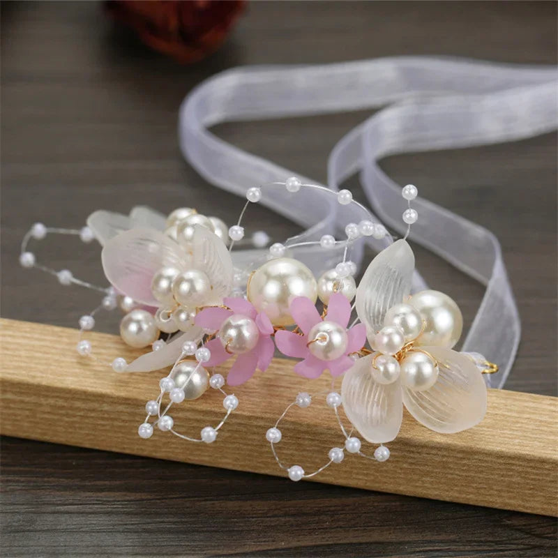 Children's Headwear Elegant Flower Wreath Fairy Crown Headband Princess Children's Hair Birthday Performance Runway Accessories