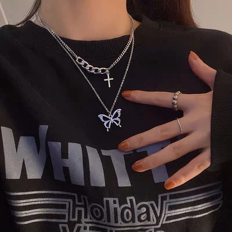 Vintage Necklace on Neck Chain Women's Jewelry Layered Accessories for Girls Clothing Aesthetic Gifts Fashion Pendant 2022