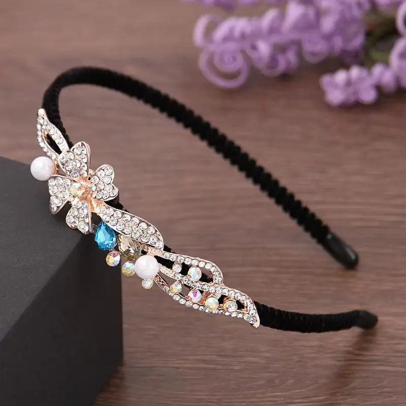 20 Styles Ins New Gem Baroque Headbands For Women Girl Diamond Rhinestone Woman Accessori Geometric Flower Thin Hairbands