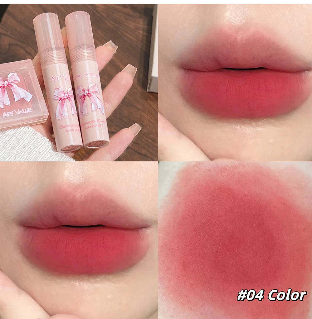 6-Piece Makeup Set (in Box)
Includes velvet matte lipsticks, nude lip gloss, moisturizing lip shine, face blush palette, and necklace—perfect as a gift.