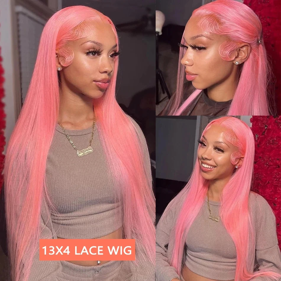 Refresh your look with this pink natural human hair wig, designed for a sleek, elegant, and ultra-natural finish. Perfect for women seeking style, quality, and comfort.